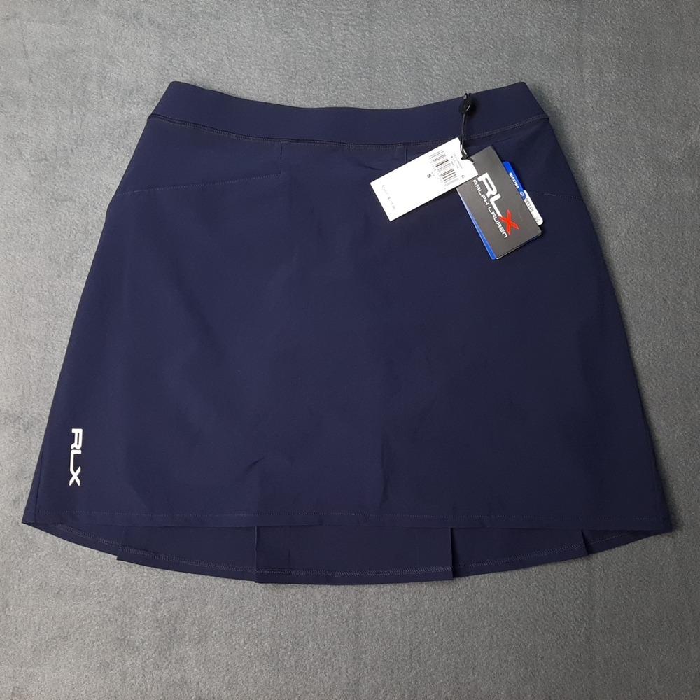 NEW RLX Ralph Lauren Skort Womens Small Blue Navy Tennis Golf Stretch $128 MSRP!